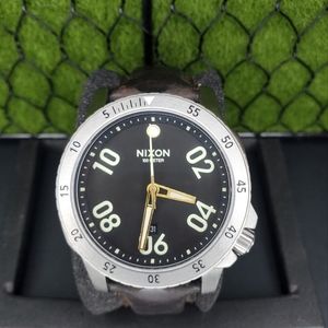 Watch Nixon 15E The Ranger Leather Lead the Way Stainless Steel Leather …